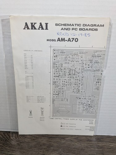 Akai a70 service manual - akai, am-a70