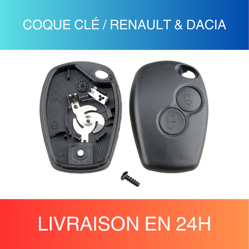 Coque clé bouton renault - 2,