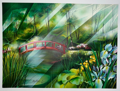 Passerelle rouge jardin - rouge,
