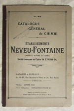 Catalogue général de Chimie 1929 - Neveu-Fontaine - illustré - 96 pages