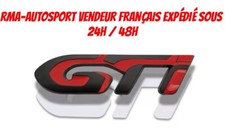 monogramme badge logo Peugeot GTi  noir / rouge 206 207 208 307 308
