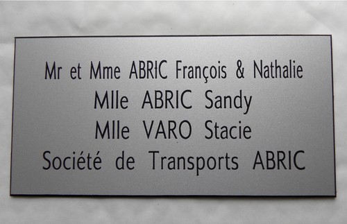 Plaque gravée boite - plaque,