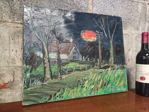 Tableau ancien hst signée - tableau, un