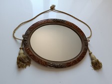 Art Deco Wood and Stucco Mirror