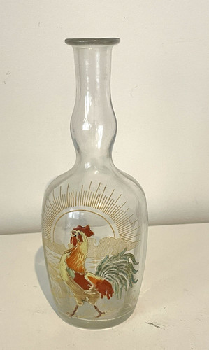 Carafe émaillée décor - , coq