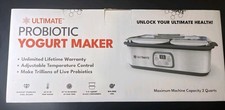 Ultimate Probiotic Yogurt Maker w/2 Bowls. Adjustable Temperature & Time Control