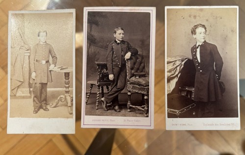 Photo cdv élèves uniforme - élèves,