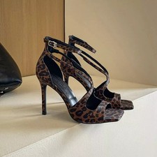 Sandales Léopard Avec Brides