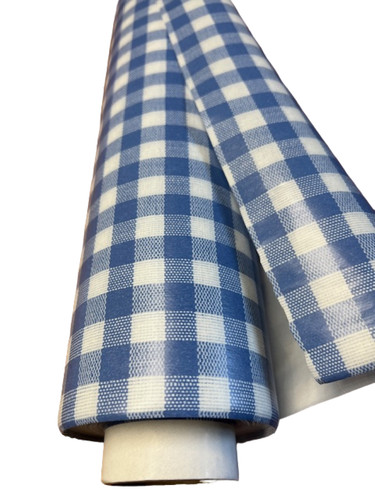 Nappe pvc carreaux vichy bleu - nappe,