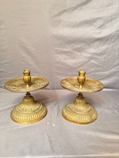 Ancien paire bougeoir soucoupe - ancien,
