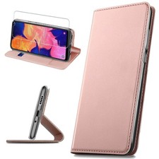 Téléphone Portable Etui Coque Étui à Rabat Housse Pliante Slim Livre 2x 9H Verre