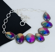 Arc-en-Ciel Solaire Quartz Gemme 925 Argent Collier Pour Cadeaux