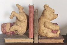 Vintage Classic Winnie the Pooh Bookends~Pooh Bear~Nursery~Books Some Chips 