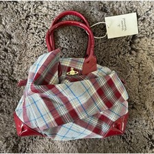 *US SELLER* VIVIENNE WESTWOOD Plaid Cloth Bow Punk Purse Bag *READY SHIP*