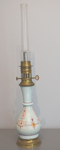 Antique large oil lamp - antique,