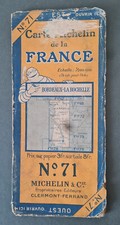 Carte routière ancienne Michelin N 71 BORDEAUX-LA ROCHELLE 1924