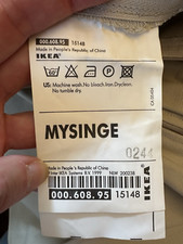 Original Ikea MYSINGE One Cover ONLY Beige 000.608.95 New - no tag/box