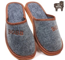 Chaussons Mules Feutre Laine