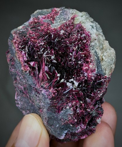 Erythrite geode lustrous - erythrite, –