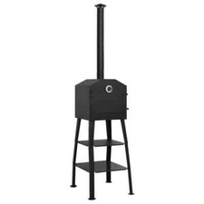 Four à Pizza d'Extérieur Charbon de Bois 2 Pierres Réfractaires Jardin vidaXL