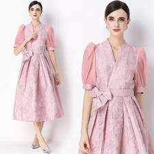 Robe De Cérémonie Midi Rose