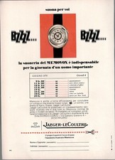 Jaeger-leCoultre MEMOVOX Publicité 1 Page Originale 1970 Montre