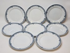 8 Antique St Amand Turgot Art Deco Flat Plates 