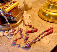 Collier perles verre Murano