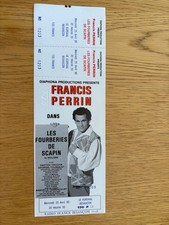 billet ticket place de concert FRANCIS PERRIN