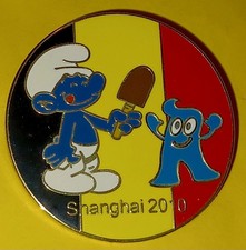 PIN'S SMURF ROND SCHTROUMPF
