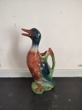 Pichet canard en faïence de saint clément XXe