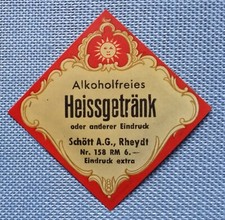 Ancien Petit Étiquette Étiquette De Bouteille Pour Magasin De Jouets Café Chaud