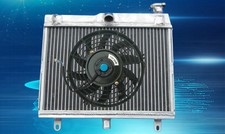 For Fit Suzuki RG400 RG500 RG 400 500 Aluminum Radiator + Fan
