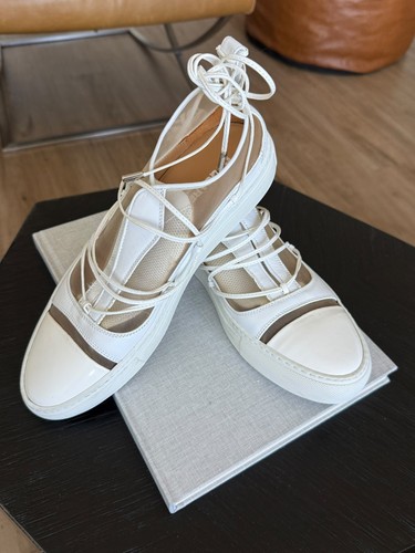 Dsquared2 white mesh sneakers - white,