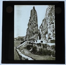 Glass Magic Lantern Slide - Rocher Bayard, Dinant, Belgium  (C3)