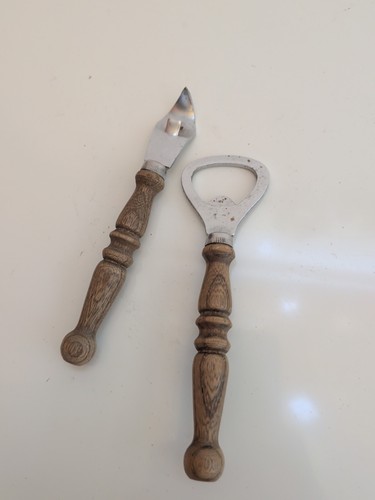Ouvre bouteille vintage bois - bouteille,