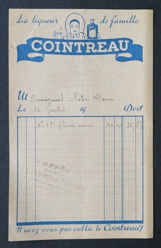 Facture cointreau liqueur - la,