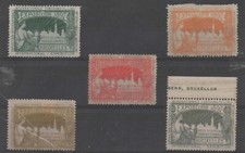 BELGIQUE -- ERRINOPHILIE - Exposition 1897 BRUXELLES -- 5 Vignettes, cinderellas