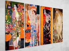4 x Gustav Klimt Dancer Mother Child Judith Adam Canvas Wall Art Picture Print