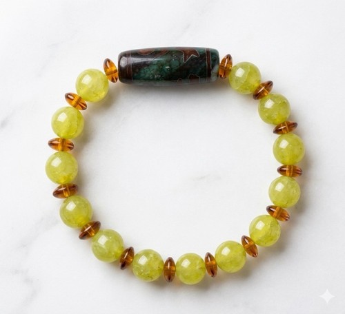 Citron agate avec argent - citron,