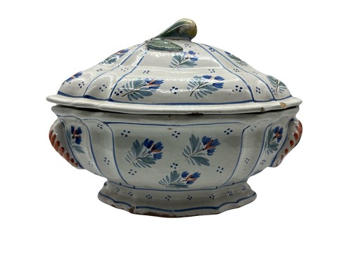 Soupière ancienne faïence - soupière,