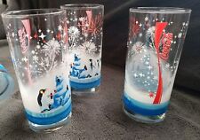 A2/BC ⚠️VINTAGE 16 GLASSES COCA-COLA POLAR BEAR AND SNOW 2008 SOLD INDIVIDUALLY⚠️ 