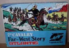 Atlantic 1/72 - FAR-WEST-STORY - 7th US Cavalry - RARE BOX 1104 ON SPRUES