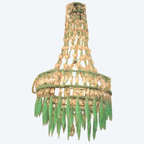 Lustre pampilles cristal vert - pampilles,