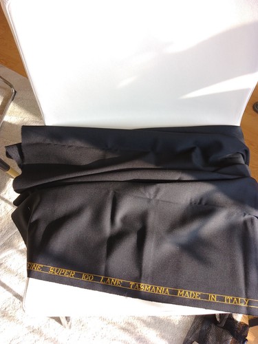 Coupon tissu 150 noir - tissu,