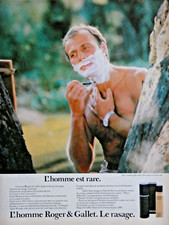 PUBLICITÉ DE PRESSE 1980 L'HOMME ROGER & GALLET - LE RASAGE