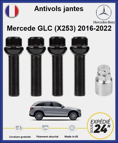 Ecrous antivol roues noir - ecrous,