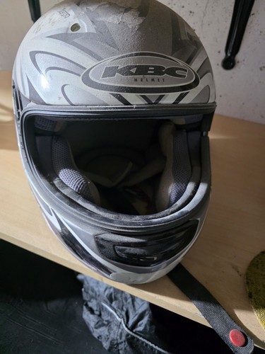 Casque moto bleue taille - le,