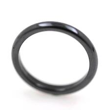 Bague alliance anneau rond Hématite noire 3 mm