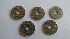 5 ANCIENNES PIECES DE MONNAIE